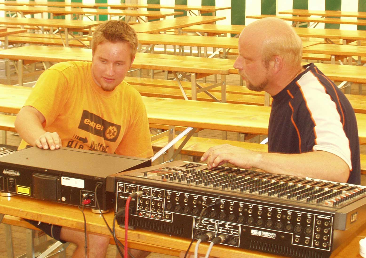 Bezirksmusikfest 2005 - Technikaufbau