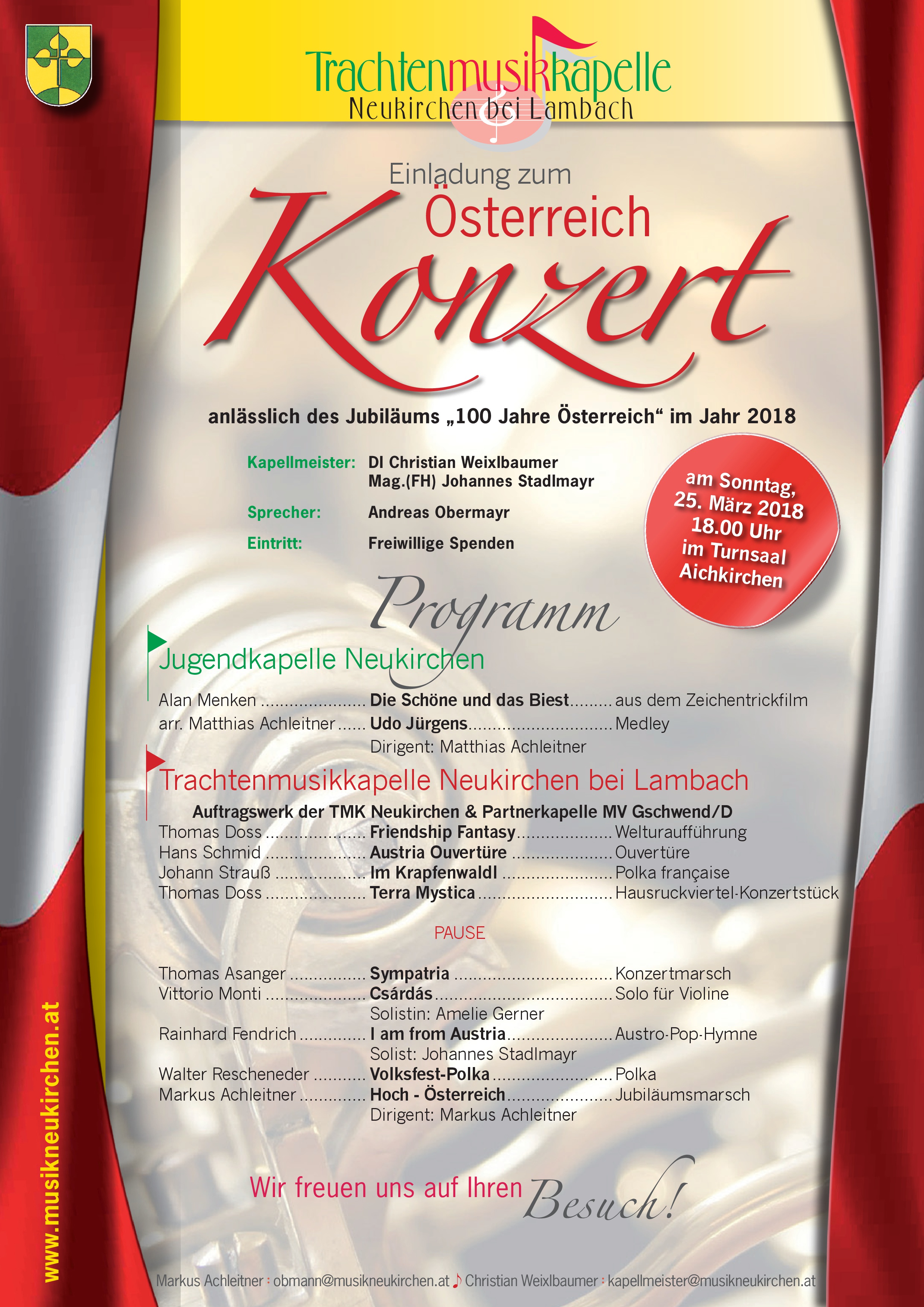 Einladung Österreich Konzert