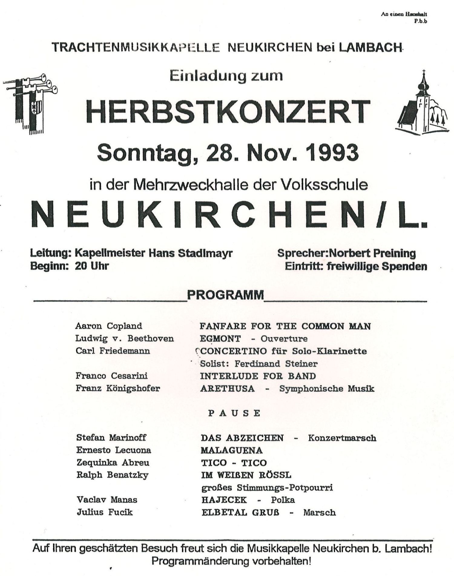 Herbstkonzert 1993