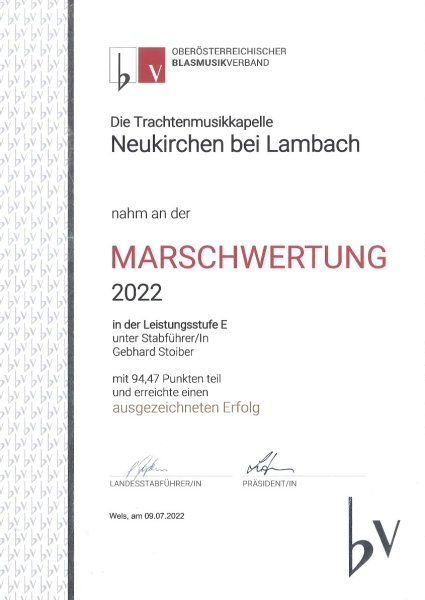 Marschwertung 2022 in Wels