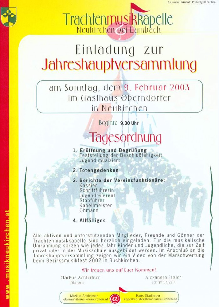 Generalversammlung 2003