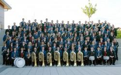 Gruppenfoto mit unserer Partnerkapelle Gschwend (2008)