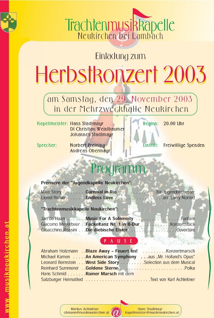 Herbstkonzert 2003
