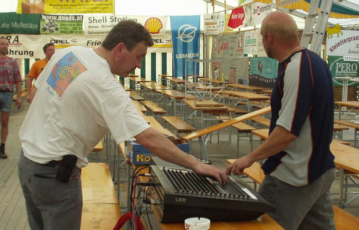 Bezirksmusikfest 2005 - Technikaufbau