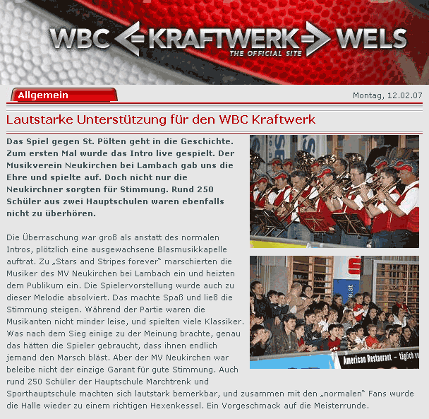 Basketball-Match WBC Kraftwerk Wels - St. Pöltener Haie
