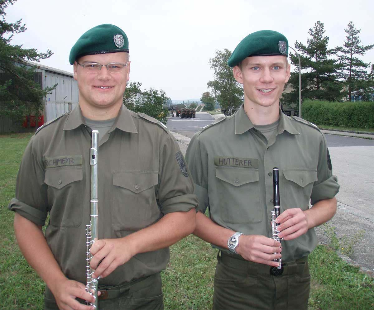 Angelobung unserer Militärmusiker Patrick Hutterer und Thomas Kirchmeyr
