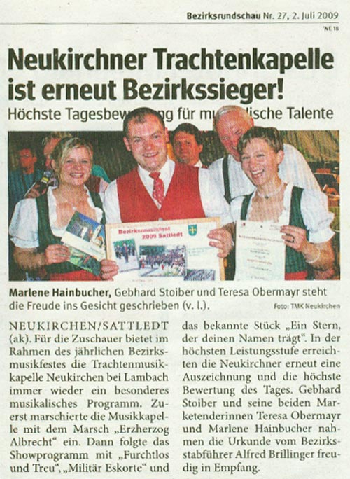 Marschwertung 2009 in Sattledt