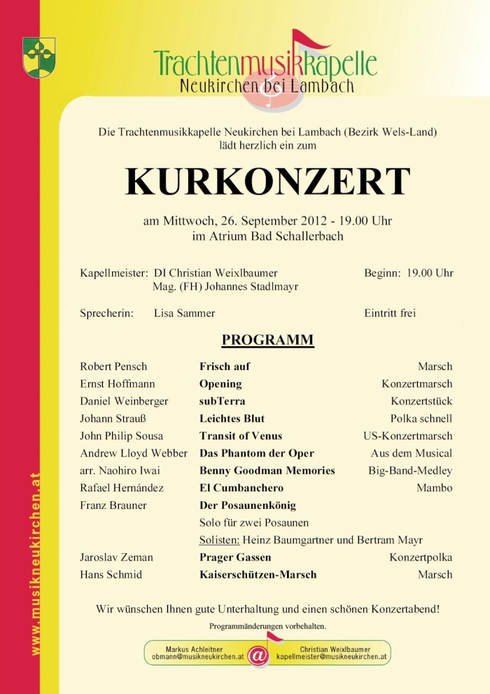 Kurkonzert 2012 in Bad Schallerbach
