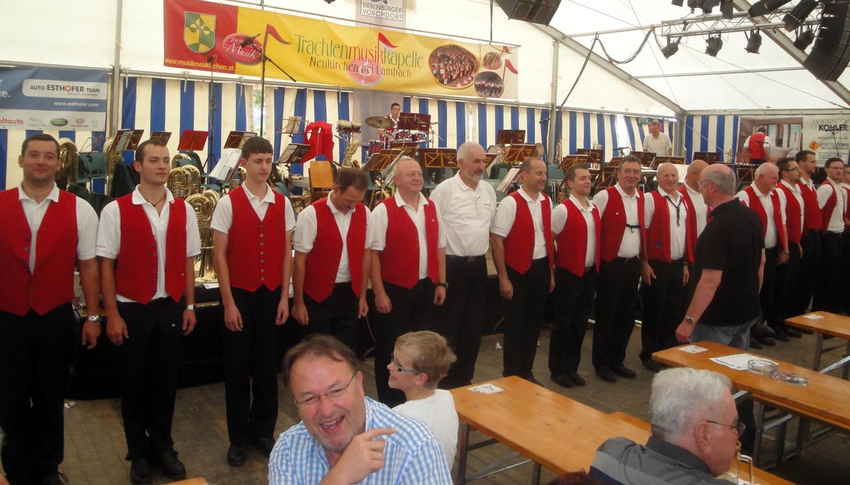 Frühschoppen beim Bezirksmusikfest in Vorchdorf