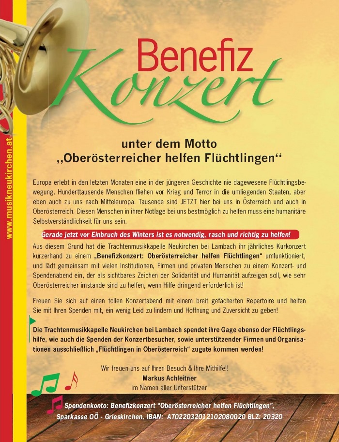 Benefizkonzert 2015 in Bad Schallerbach