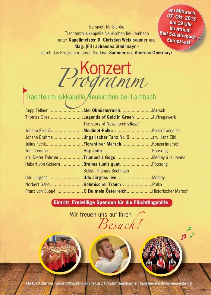Benefizkonzert 2015 in Bad Schallerbach