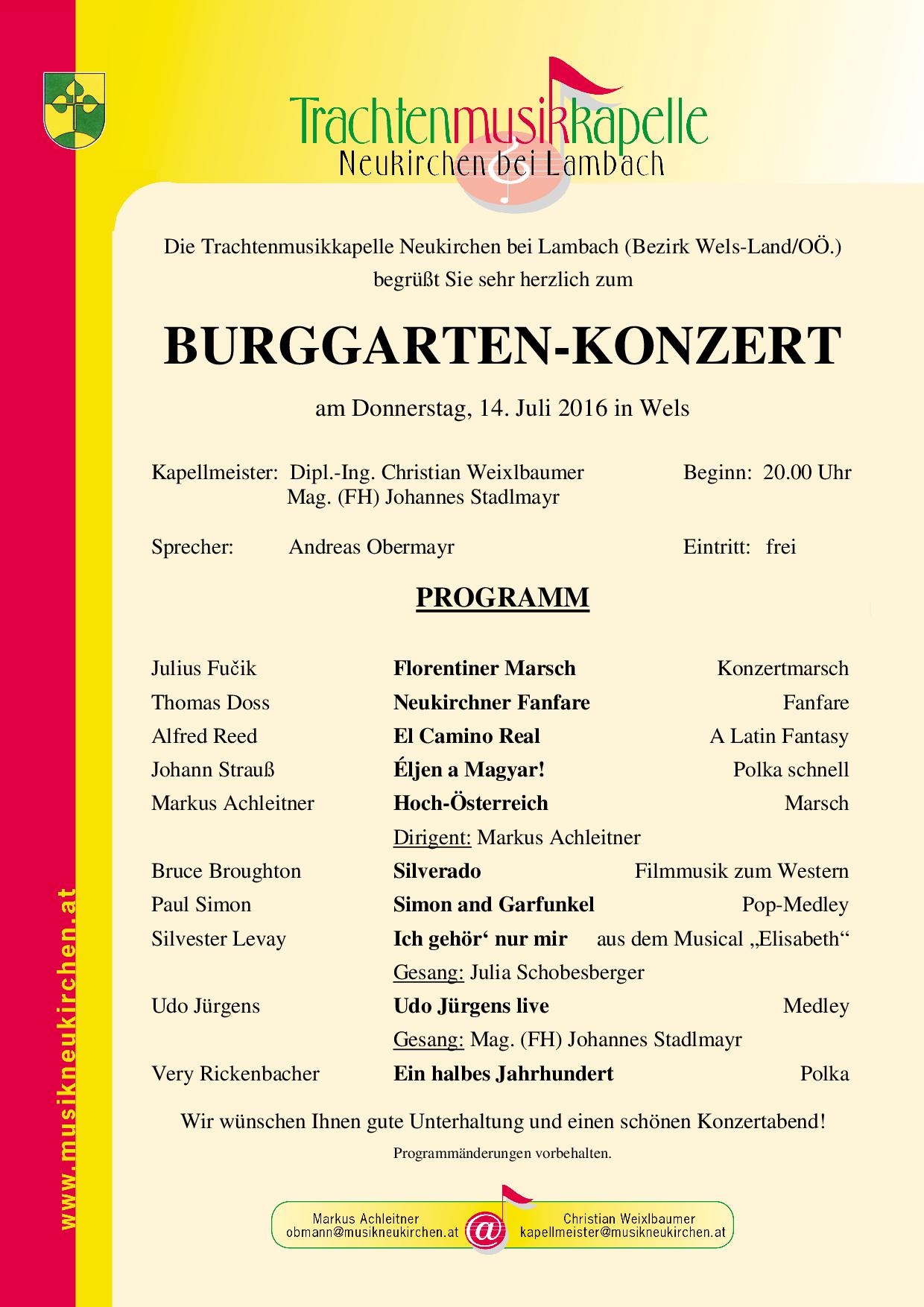 Burggartenkonzert Wels