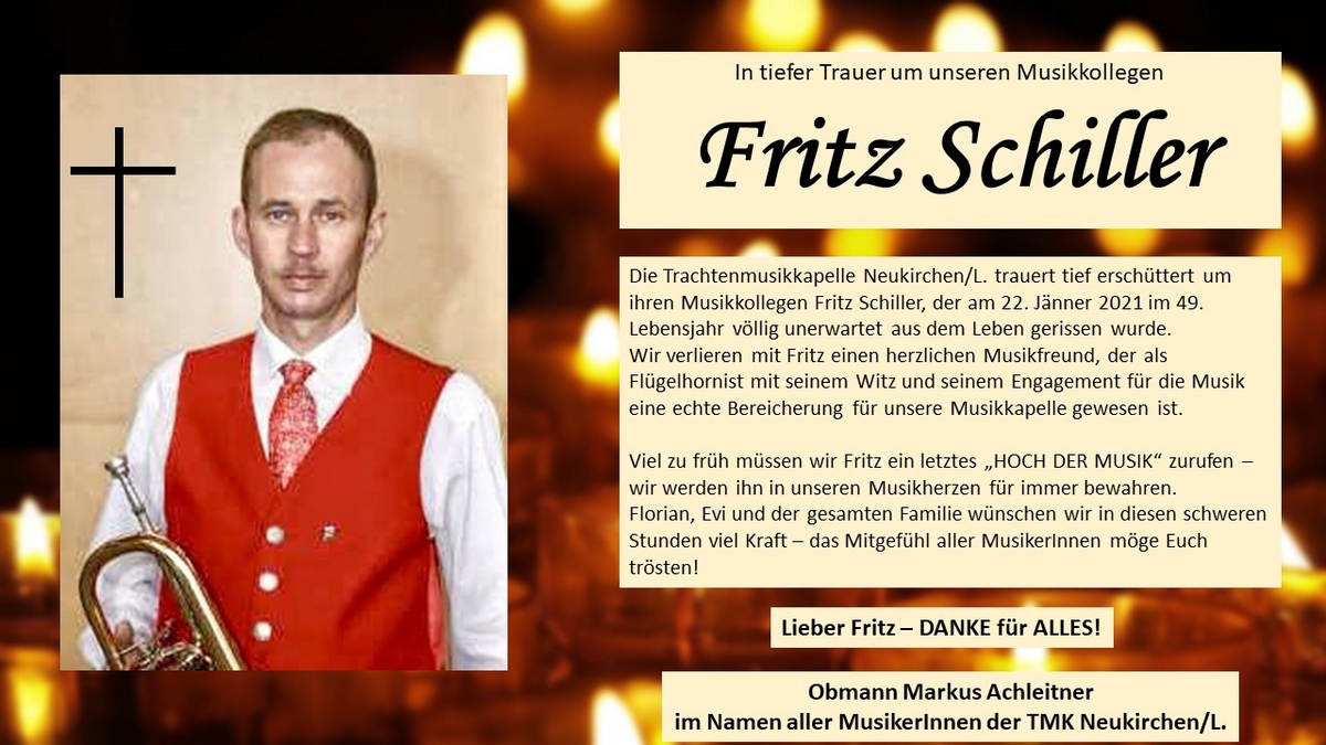 Wir trauern um Fritz Schiller