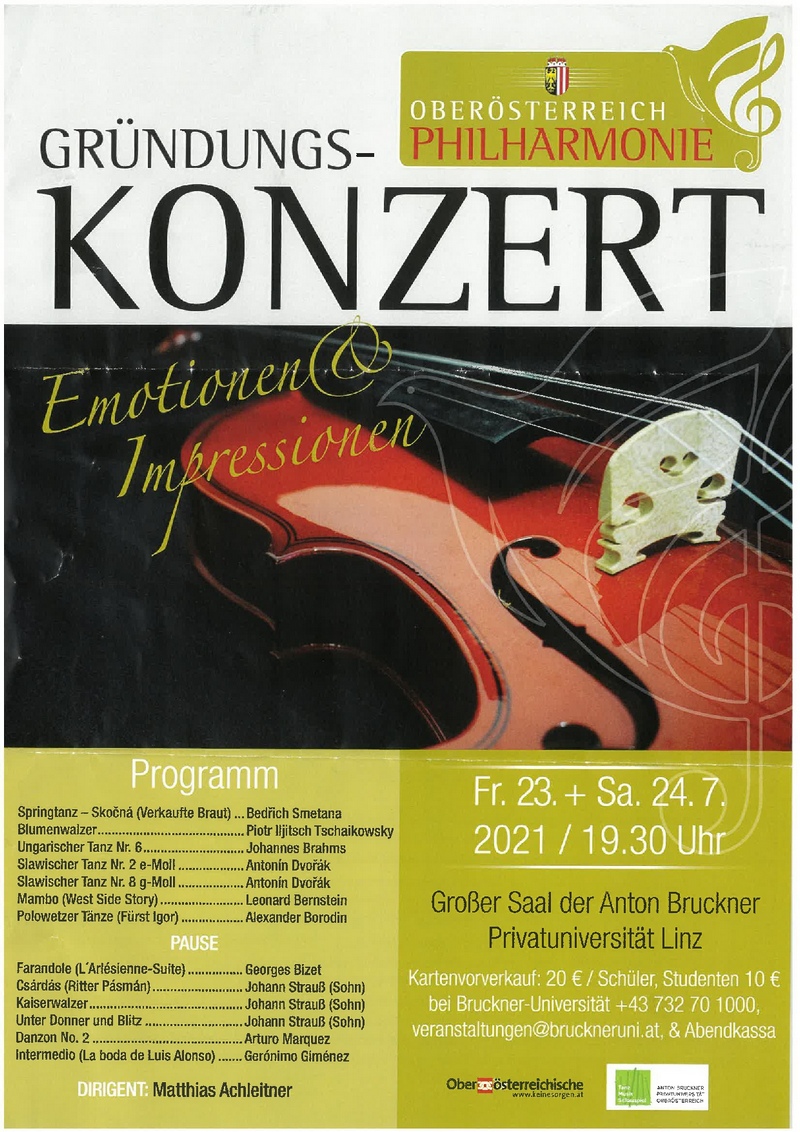 Kulturfahrt zum Gründungskonzert der OÖ Philharmonie