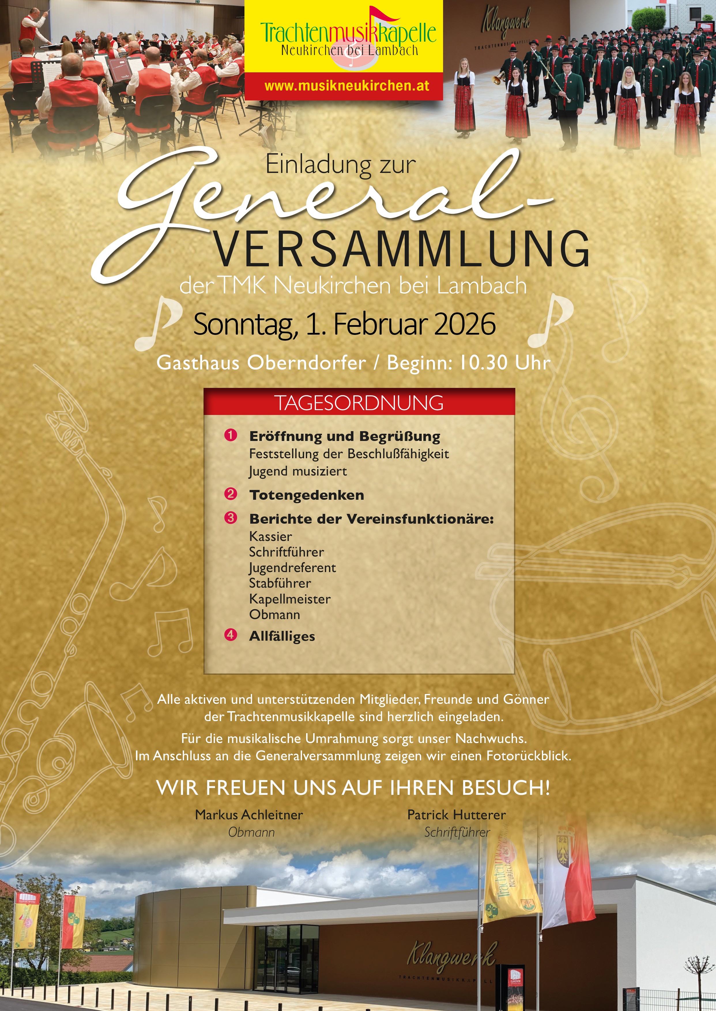 Einladung Generalversammlung 2026