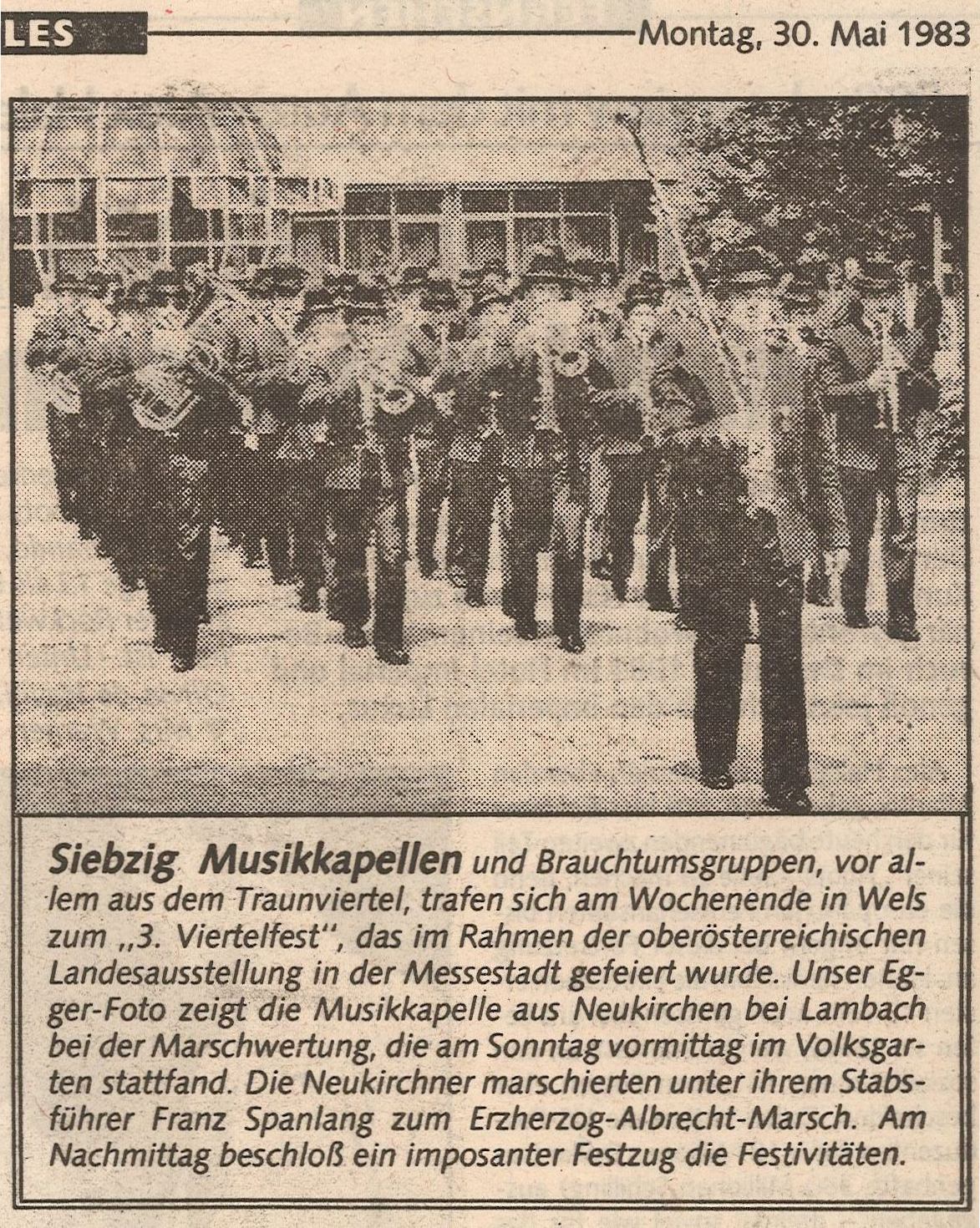Marschwertung 1983 in Wels
