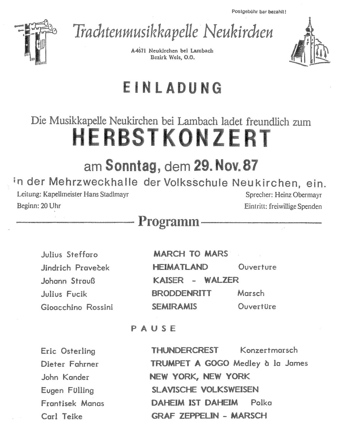 Herbstkonzert 1987