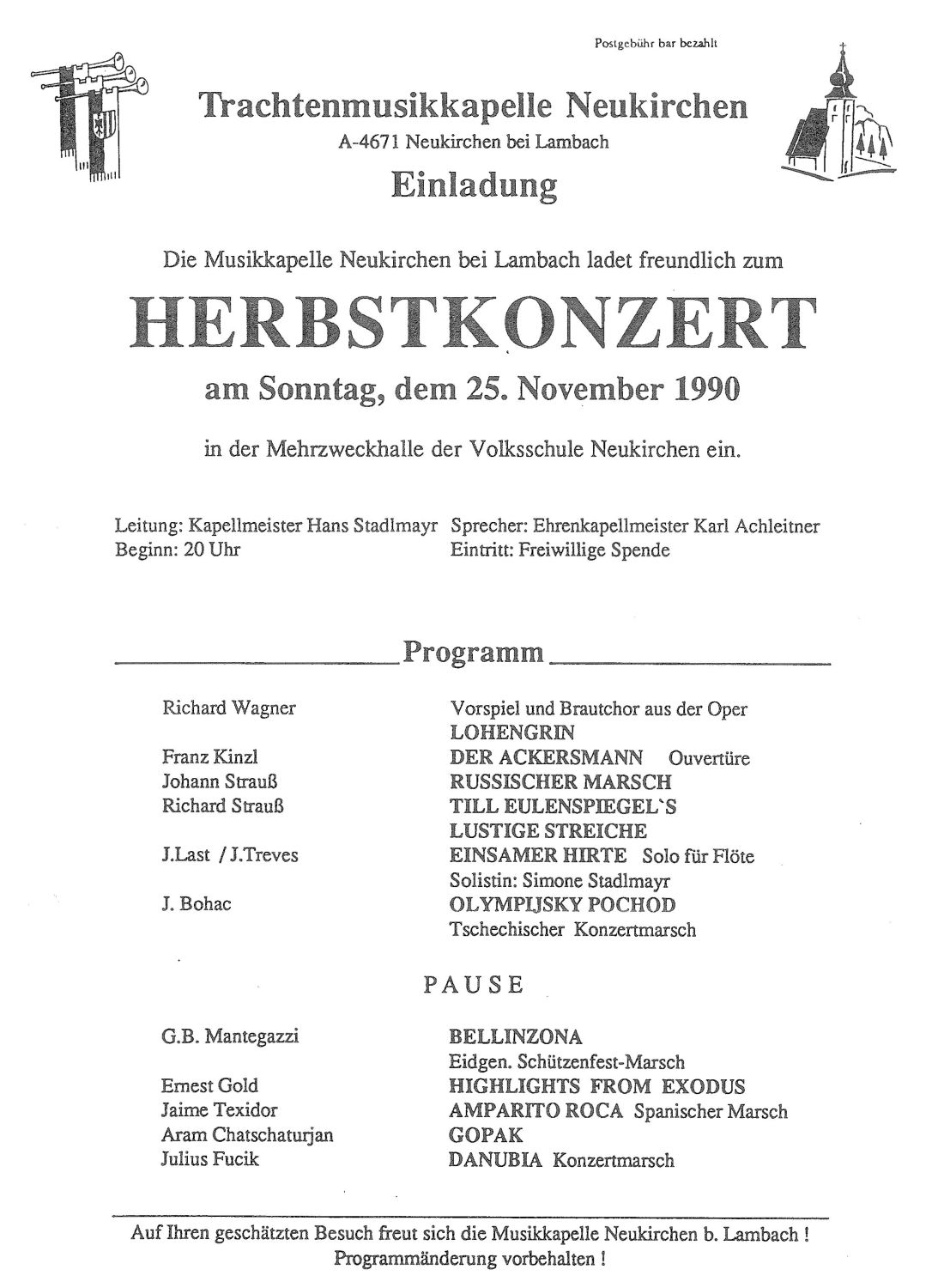 Herbstkonzert 1990