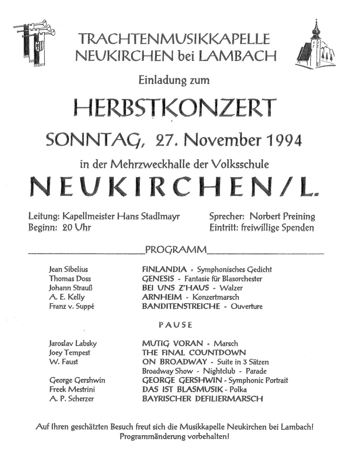 Herbstkonzert 1994 