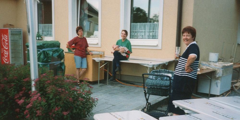 Open Air Frueschoppen in Aichkirchen 1997 - Aufbau