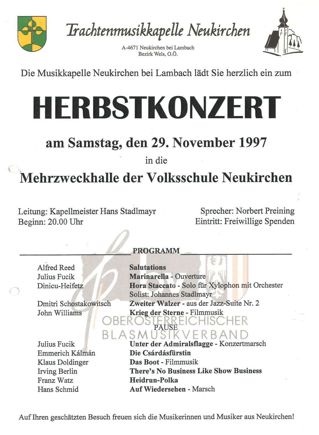 Herbstkonzert 1997