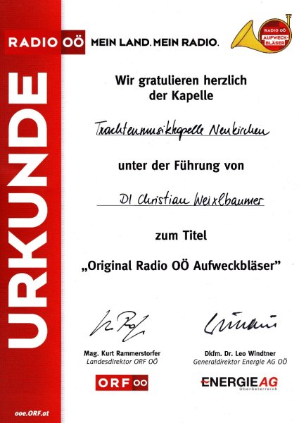 Radio OÖ Aufweckbläser 2016